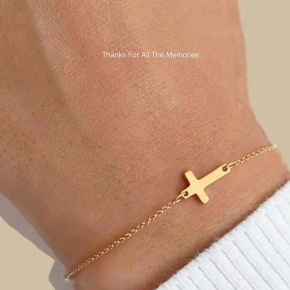 1pc Simple Cross Pendant Bracelet For Men, Fashionable Jewelry - Picture 1 of 2